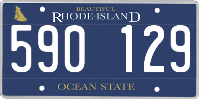 RI license plate 590129