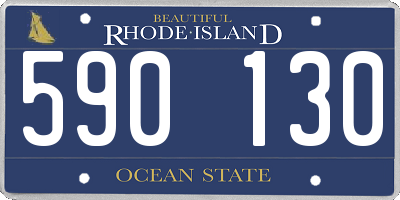 RI license plate 590130