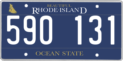 RI license plate 590131