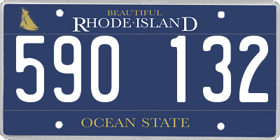 RI license plate 590132