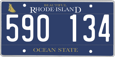 RI license plate 590134