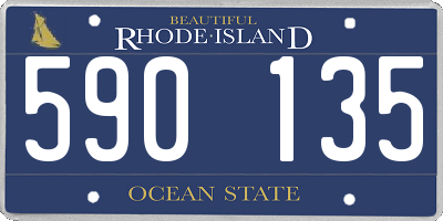 RI license plate 590135
