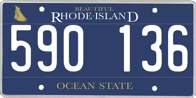 RI license plate 590136