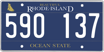 RI license plate 590137
