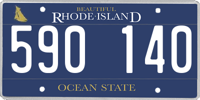 RI license plate 590140