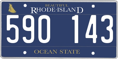 RI license plate 590143