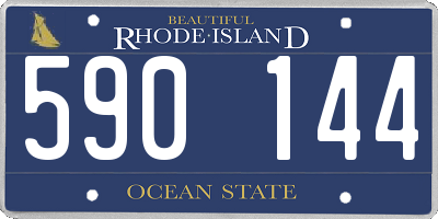 RI license plate 590144