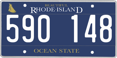 RI license plate 590148