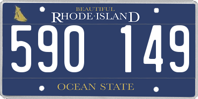 RI license plate 590149