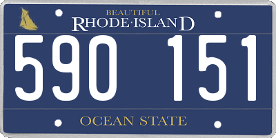 RI license plate 590151