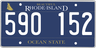 RI license plate 590152