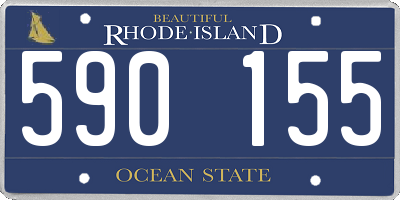 RI license plate 590155