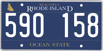RI license plate 590158
