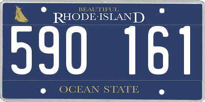 RI license plate 590161