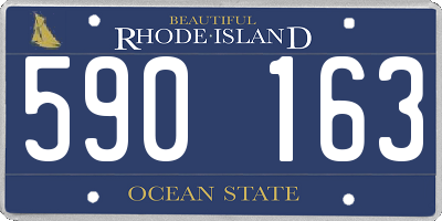 RI license plate 590163