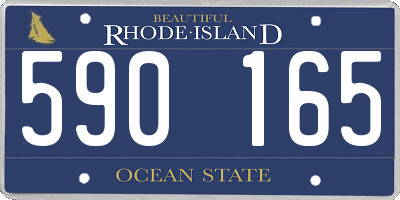 RI license plate 590165