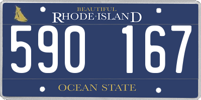 RI license plate 590167