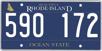 RI license plate 590172