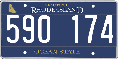 RI license plate 590174