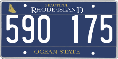RI license plate 590175