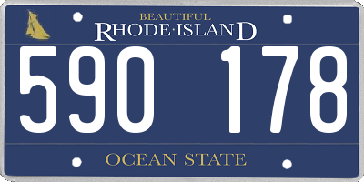 RI license plate 590178