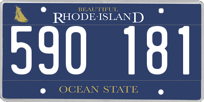 RI license plate 590181