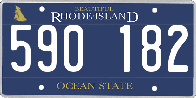 RI license plate 590182