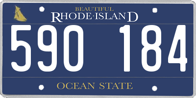 RI license plate 590184