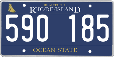 RI license plate 590185