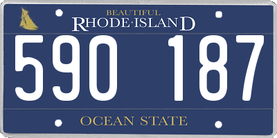 RI license plate 590187
