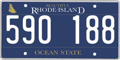 RI license plate 590188