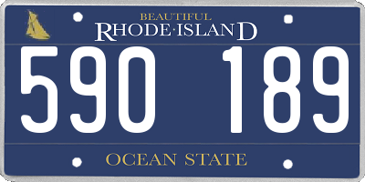RI license plate 590189