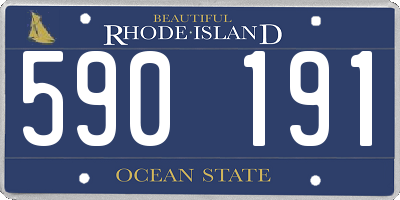RI license plate 590191