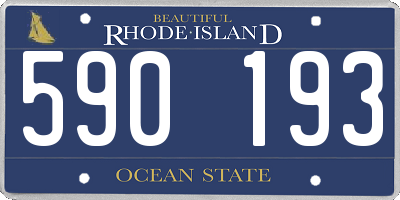 RI license plate 590193