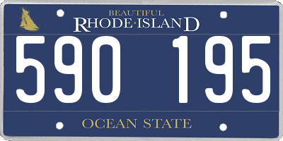 RI license plate 590195