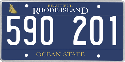 RI license plate 590201