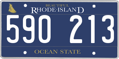 RI license plate 590213