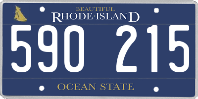RI license plate 590215