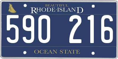 RI license plate 590216