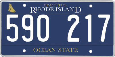 RI license plate 590217