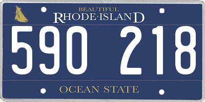RI license plate 590218