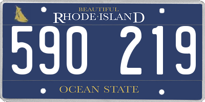 RI license plate 590219