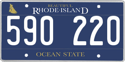 RI license plate 590220