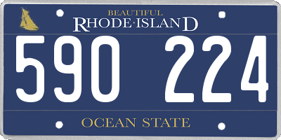 RI license plate 590224