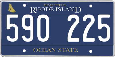 RI license plate 590225