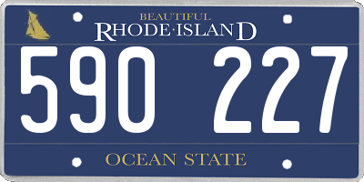 RI license plate 590227