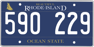 RI license plate 590229
