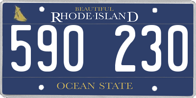 RI license plate 590230