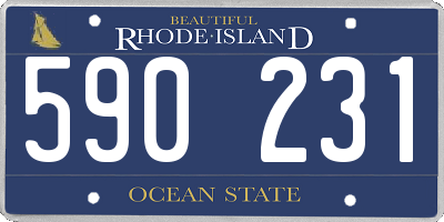 RI license plate 590231