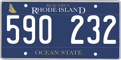 RI license plate 590232